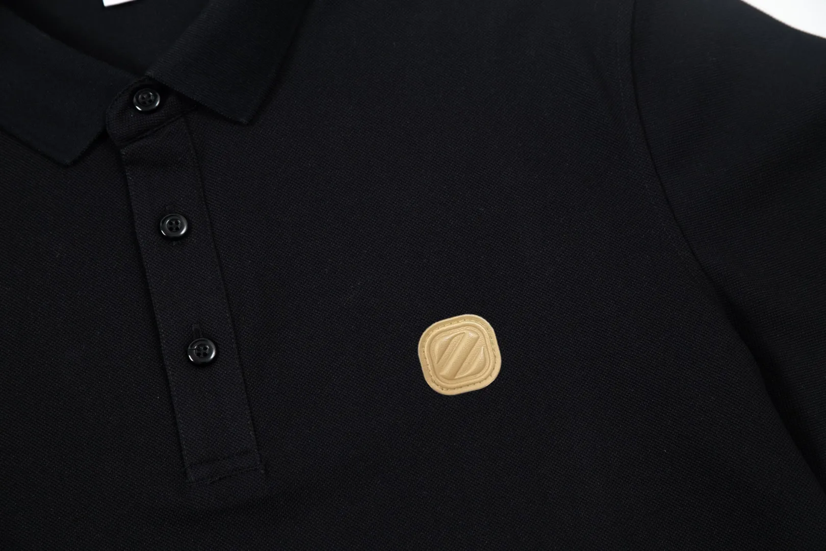 ZEGNA LOGO Polo ， Retro Same Style Versatile : White Black Size：M-3XL